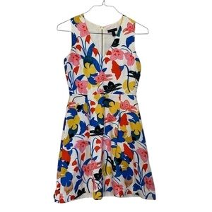 J. Crew Floral Midi Dress - Multicolor